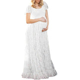 COSYOU Maternity Dress Sexy Off Shoulder Gown Dress Women