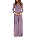 Women's Wraped Ruched Maternity Dress - Made in USA