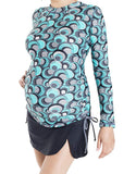 Oceanlily Over The Belly Maternity Swim Skort Black