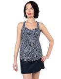 Oceanlily Over The Belly Maternity Swim Skort Black