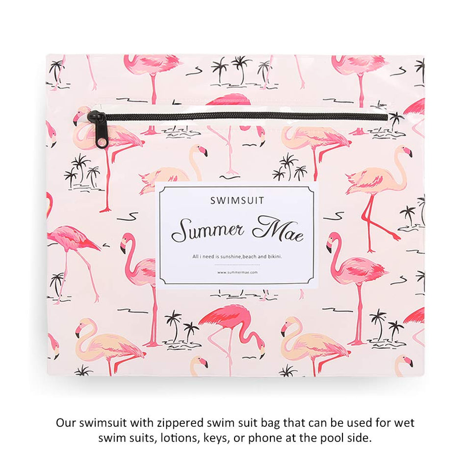 Halter Neck Maternity Tankini Tie-dye Striped Swimsuit Set