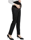 Bhome Maternity Jeans Stretch High Waisted Pants,Dress Pants for Work Career Office Pants
